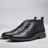 Leren Chukka Boots met klassiek design en casual elegantie