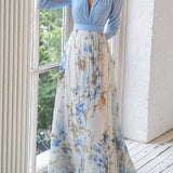 Lenoir | Elegante maxi-jurk met kleurrijke bloemenprint