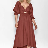 Chelsea | Zomerjurk met lantaarnmouwen en tijdloze elegantie