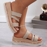 Wedge Sandalen met zachte zool en luchtig comfort