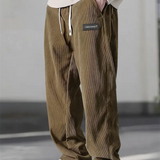 Corduroy broek met zachte ribstof en relaxte pasvorm
