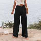 Elena | Wide-leg broek met vloeiende pasvorm en tijdloze elegantie