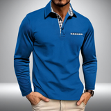 Poloshirt met lange mouwen en geruite accenten voor een stijlvolle look