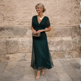 Mikaela | Elegante off-shoulder maxi-jurk met zeemeerminpasvorm