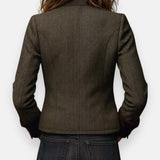 Tweed jasje met fluwelen details en tijdloze uitstraling