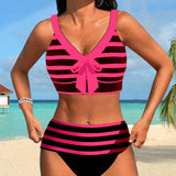 Demi | Gestreepte Bikini met Hoge Taille