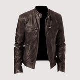 Leren jas met tijdloze stijl en premium kwaliteit