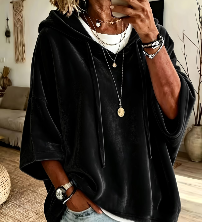 Luana | Oversized Hoodie met Korte Mouwen