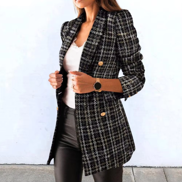 Selin | Jasje met klassieke print en tijdloze elegantie