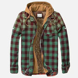 Winterjas met patchwork ruitpatroon en elegante pasvorm