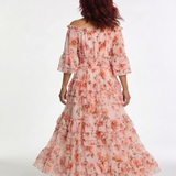 Rozaly | Maxi-jurk met Bloemenprint en Schouderloze Mouwen