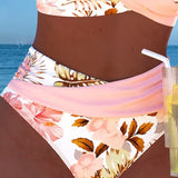 Aurélie | Elegante bloemenbikini met overslag