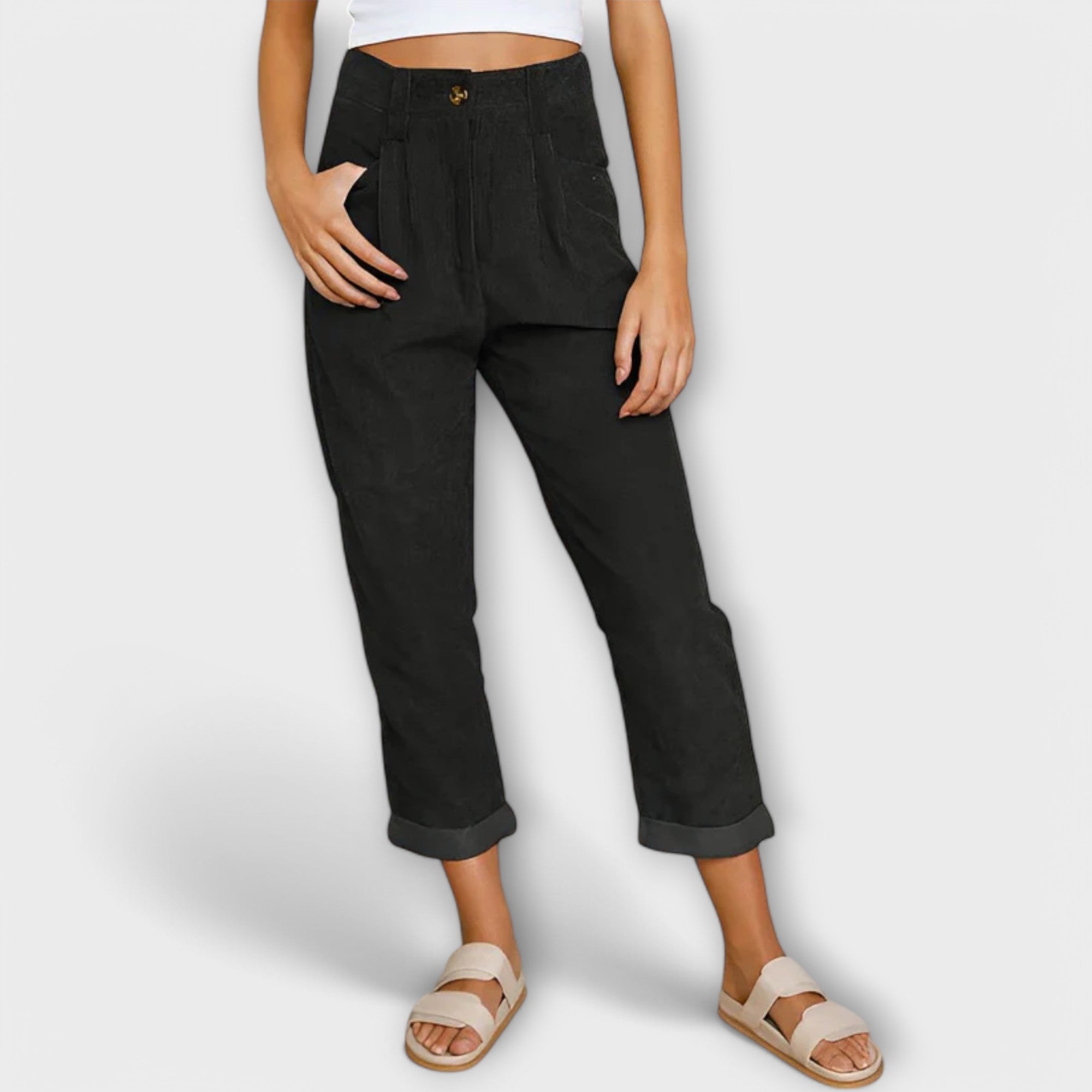 Corduroy broek met zachte structuur voor dagelijks comfort
