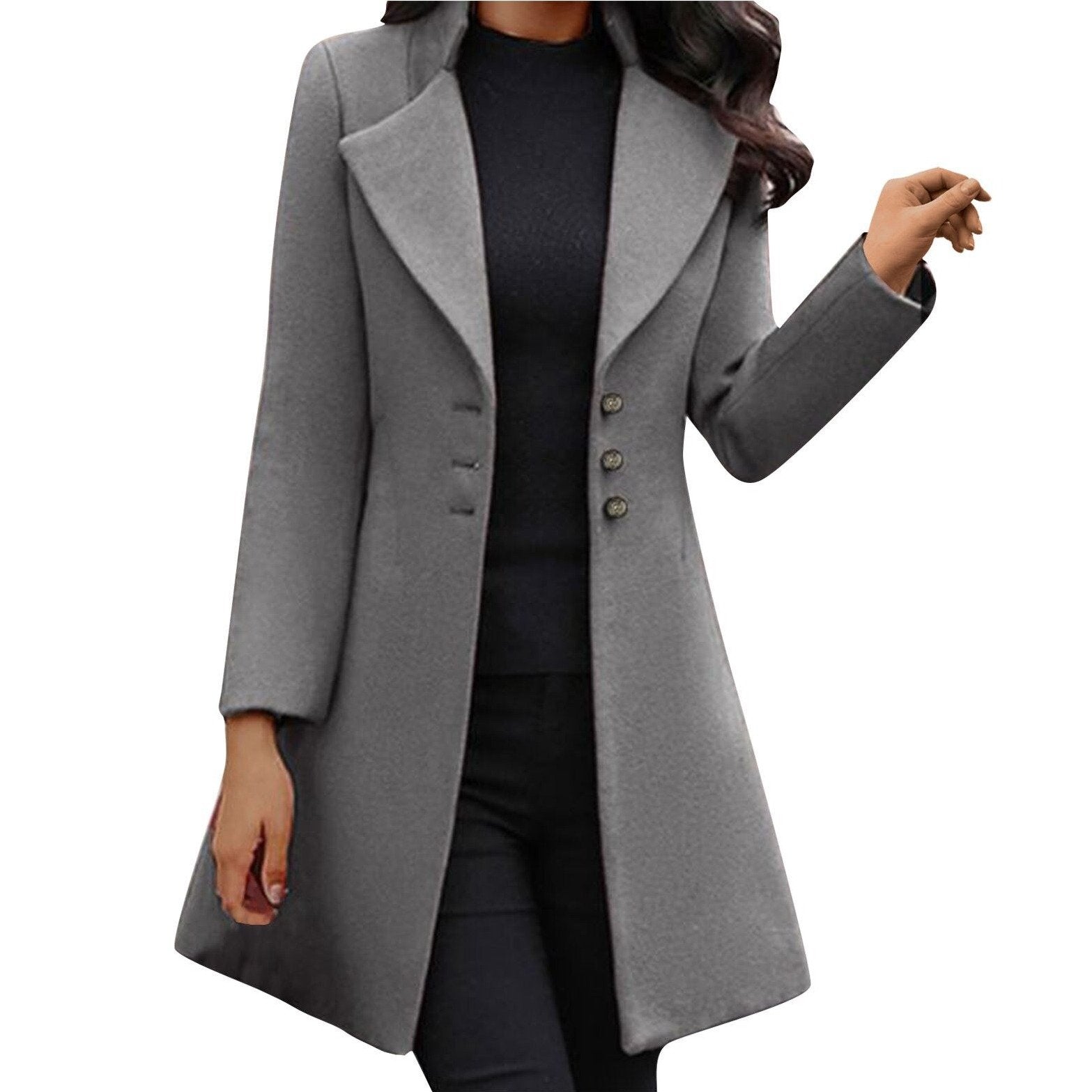 Ayla | Winterjas met knoopdetails en slanke pasvorm