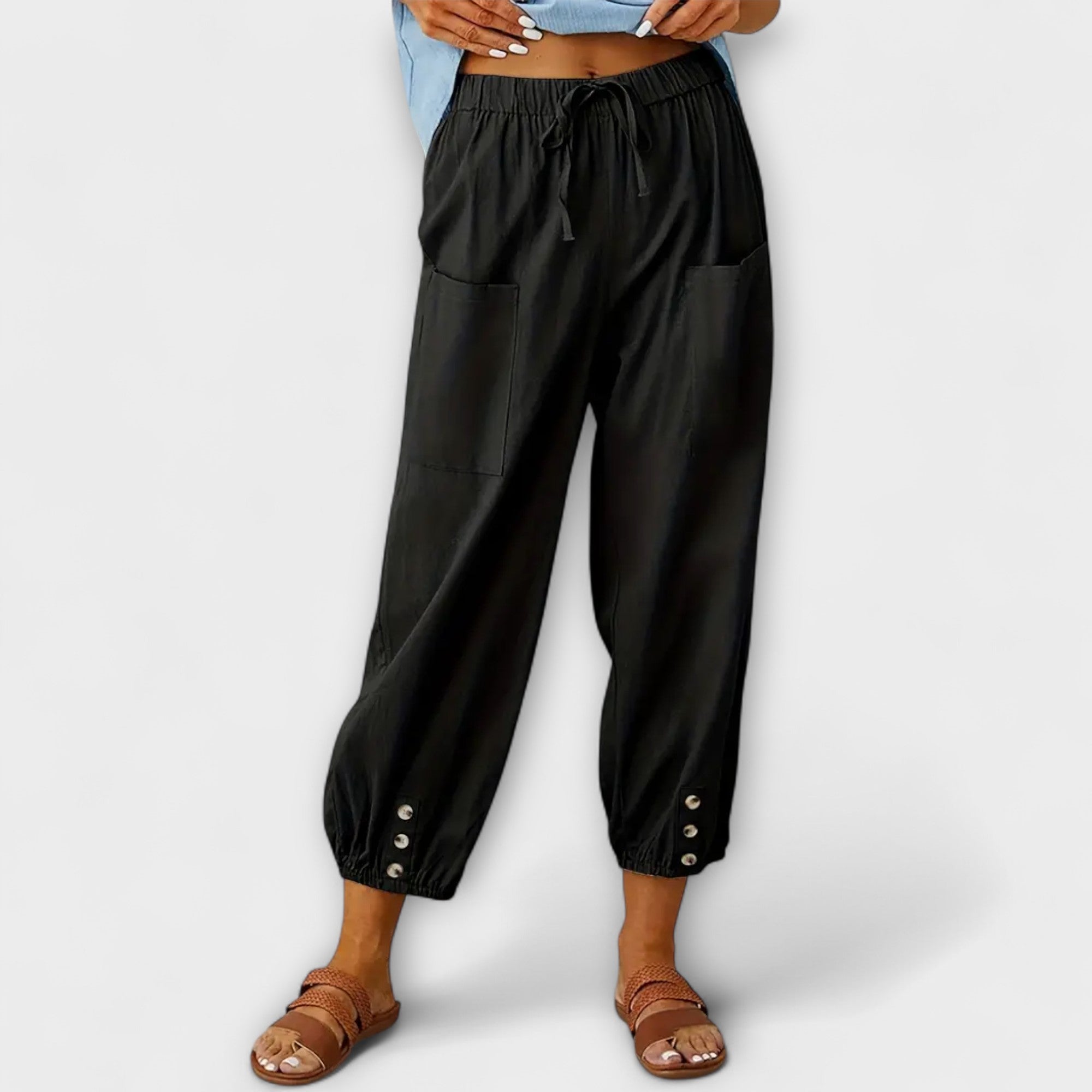 Harem broek met relaxte boho stijl en ultiem comfort