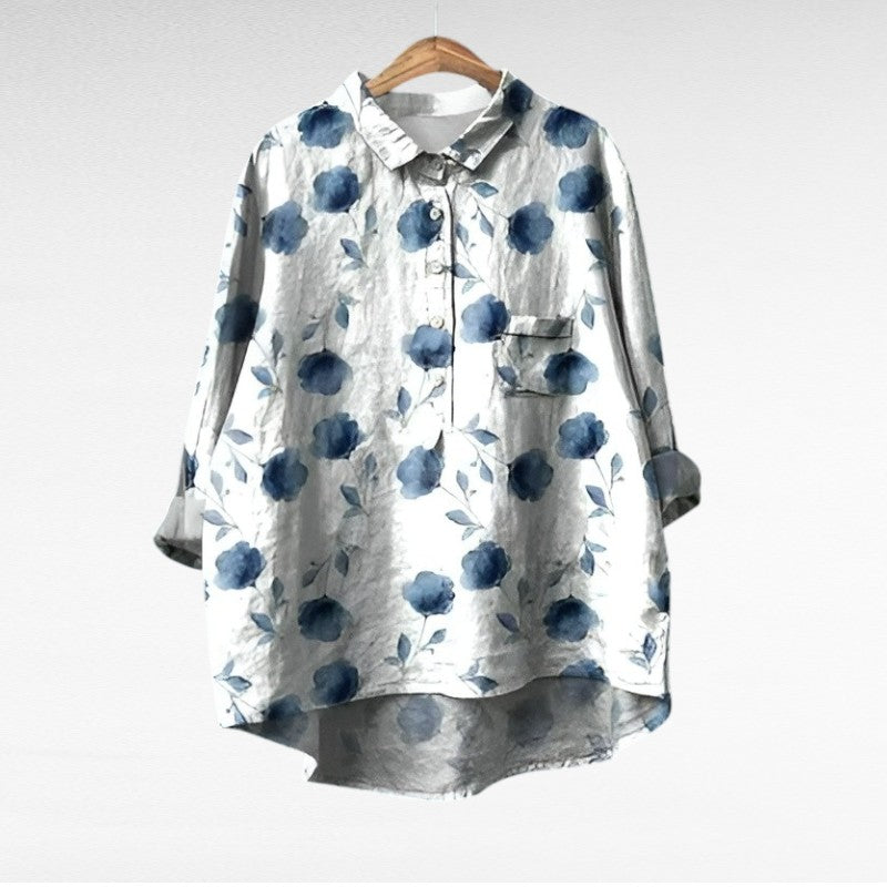 Blouse met zachte stof en exclusieve prints voor zomerse dagen