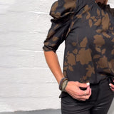 Blouse met bloemenprint en gepofte mouwen voor een vrouwelijke look