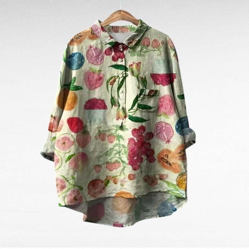 Blouse met zachte stof en exclusieve prints voor zomerse dagen