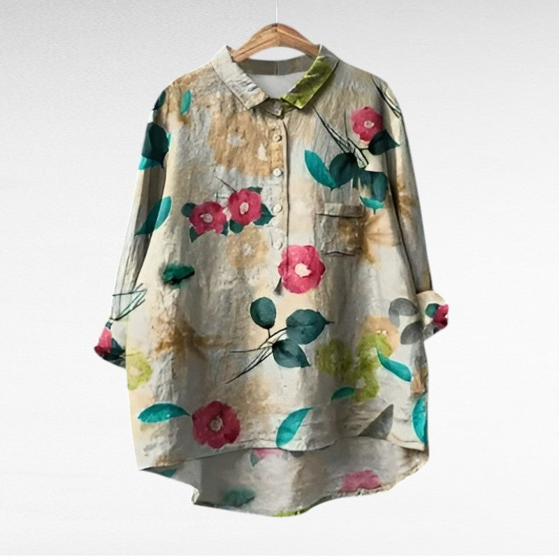 Blouse met zachte stof en exclusieve prints voor zomerse dagen