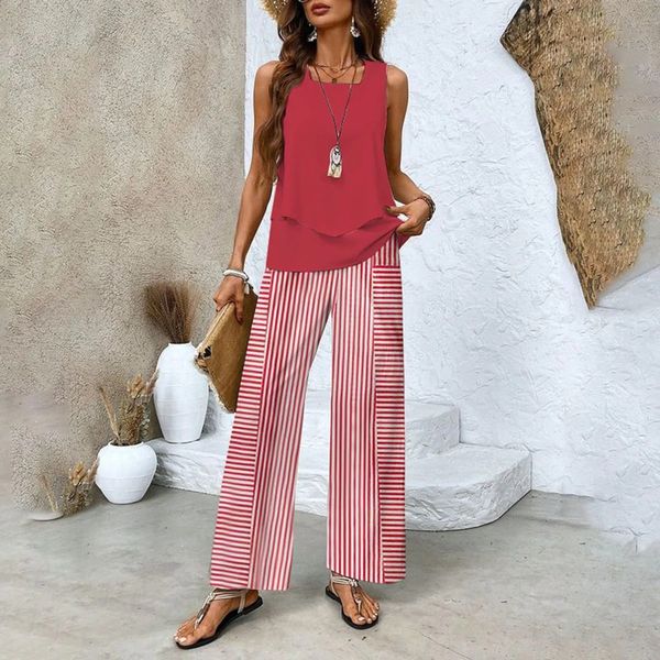 Evalyn | Zomerse Set met Wijde Broek en Comfortabele Top