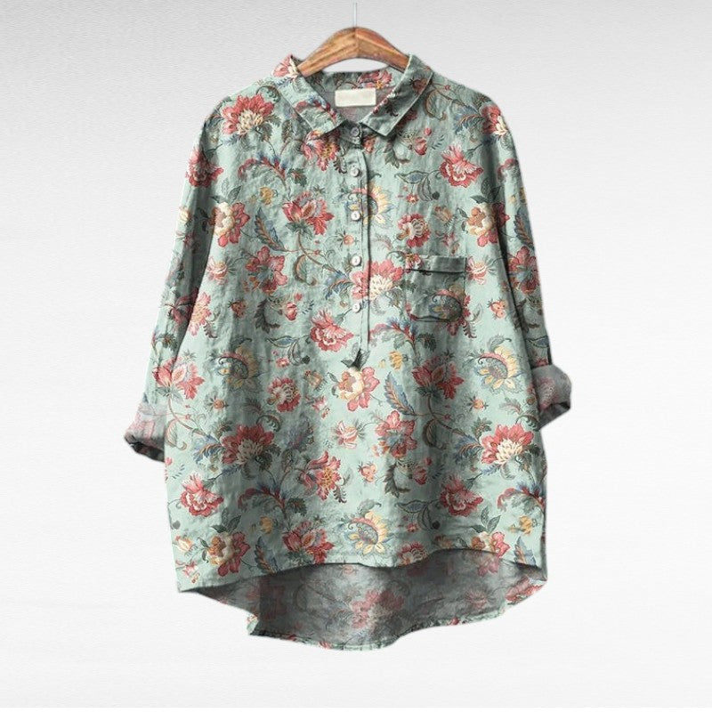 Zomerblouse met zachte stof en luchtige pasvorm