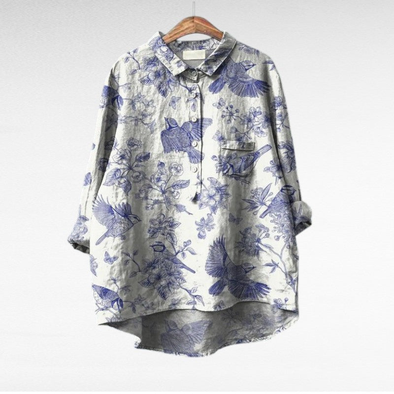 Zomerblouse met zachte stof en luchtige pasvorm