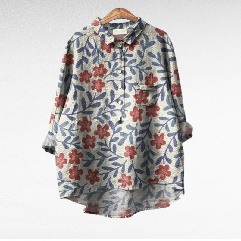 Zomerblouse met zachte stof en luchtige pasvorm