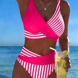 Bikini Kruzende Strepen Gedrukt