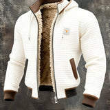 Thermische fleece bomberjas met vintage uitstraling en warme voering