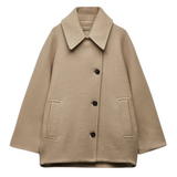 Megan | Oversized wollen jas met klassieke pasvorm en warme uitstraling