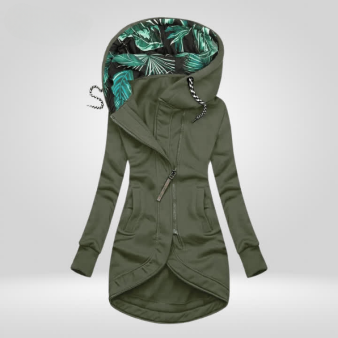 Winterjas met waterdichte stof en elegante pasvorm