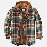 Winterjas met patchwork ruitpatroon en elegante pasvorm