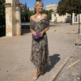 Mikaela | Elegante off-shoulder maxi-jurk met zeemeerminpasvorm