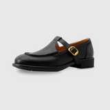 Retro schoenen met klassieke lijnen en comfortabele lage hak