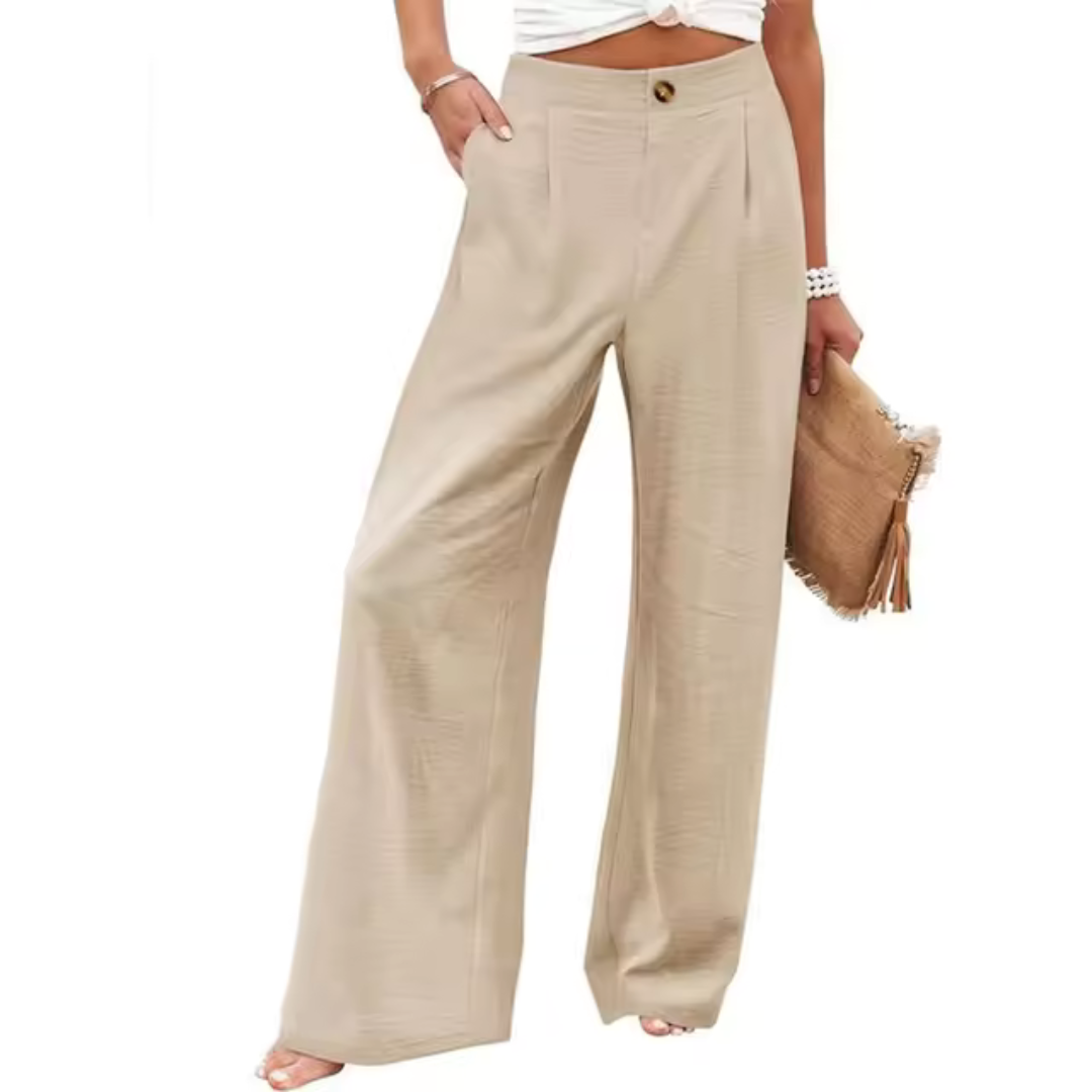 Elena | Wide-leg broek met vloeiende pasvorm en tijdloze elegantie