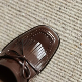 Loafer Pumps met blokhak en kwastdetails voor dagelijks comfort