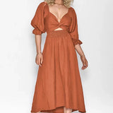 Chelsea | Zomerjurk met lantaarnmouwen en tijdloze elegantie