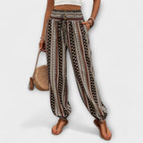 Broek met etnisch patroon en comfortabele pasvorm