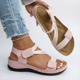 Orthopedische sandalen met verstelbare bandjes en dempend voetbed