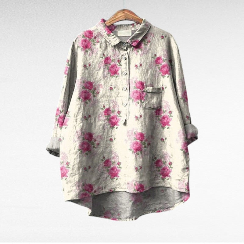 Zomerblouse met zachte stof en luchtige pasvorm
