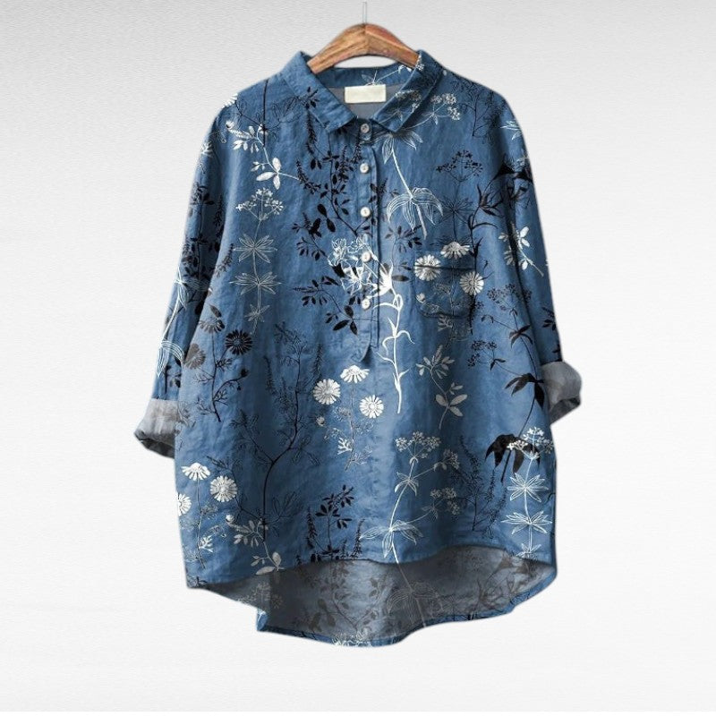 Zomerblouse met zachte stof en luchtige pasvorm