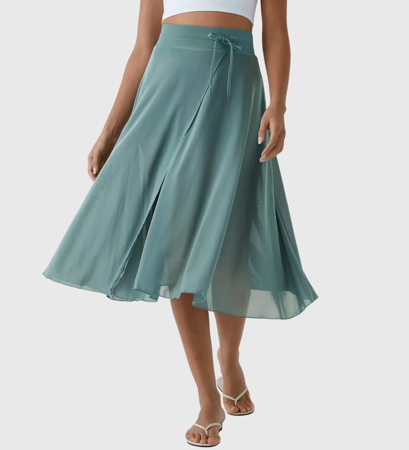 Rok met zakken en hoge taille voor een flatterend silhouet