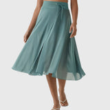 Rok met zakken en hoge taille voor een flatterend silhouet