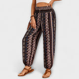 Broek met etnisch patroon en comfortabele pasvorm