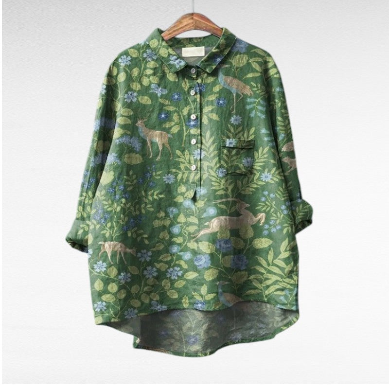 Zomerblouse met zachte stof en luchtige pasvorm