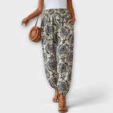 Broek met etnisch patroon en comfortabele pasvorm