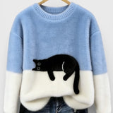 Hoodie met kattenprint en zachte katoenmix voor casual comfort
