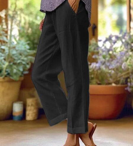 Linnen broek met luchtige pasvorm voor zonnige dagen