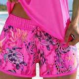 Tankini Stijlvolle Zeeprint Splits