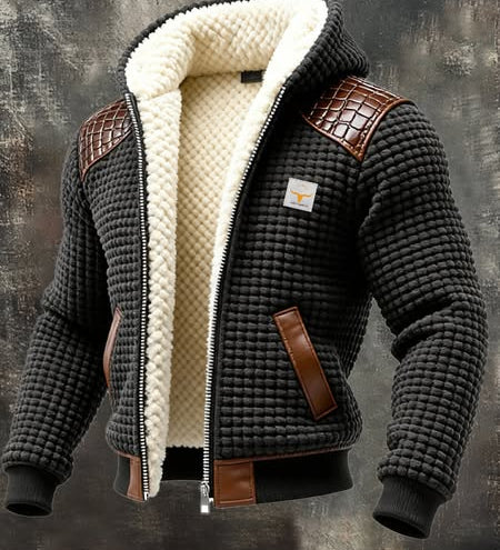 Gewatteerde winterjas met capuchon en warme voering